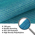 KANAGAWA 14'X14' Turquoise Mix Custom Size Sun Shade Sail Square UV Block - Image 4