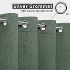 Easy-Going Linen Look Outdoor Curtains Waterproof Windproof Porch Curtains - Image 3