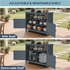HIPS All-Weather Outdoor Storage Cabinet, Outdoor Sideboard - Image 5