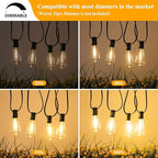 Brightever 50FT Outdoor String Lights Waterproof, 2700K Bright LED Patio Lights - Image 4