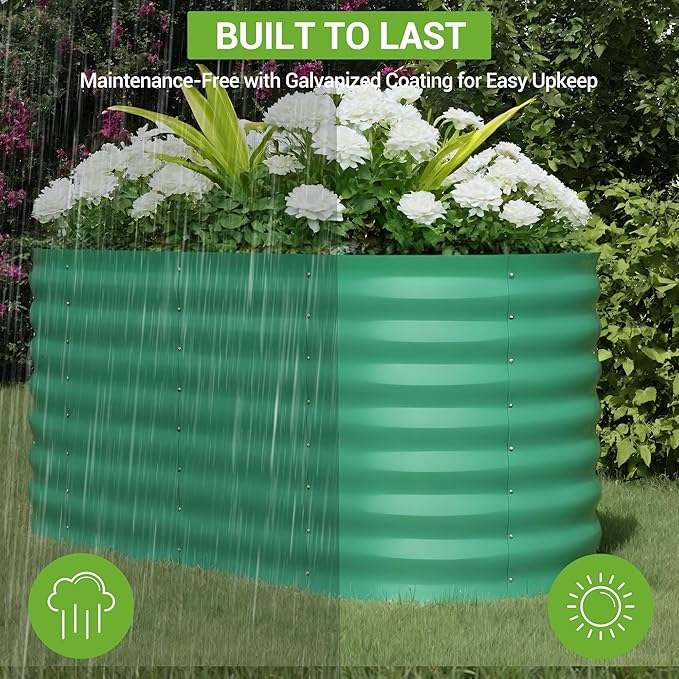 Garvee 4x2x2 ft Galvanized Raised Garden Bed Outdoor, 24 in Tall Metal Planter - Image 8