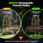 Solar Garden Lights Outdoor Decorative Waterproof, 69LED Swaying Tree Solar - Image 3