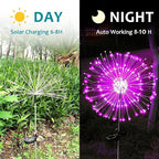 JJGoo Solar Firework Lights, 2 Pack 120 LEDs 2 Lighting Modes Solar Garden - Image 5