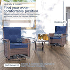 Kullavik 9 Pieces Outdoor Patio Furniture Set, PE Wicker Rattan Sectional Sofa - Image 2