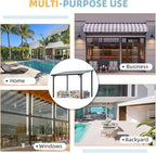 AECOJOY 22' x 8' Gazebo for Patio, Large Wall-Mounted Hard Top Lean-to Gazebo - Image 7