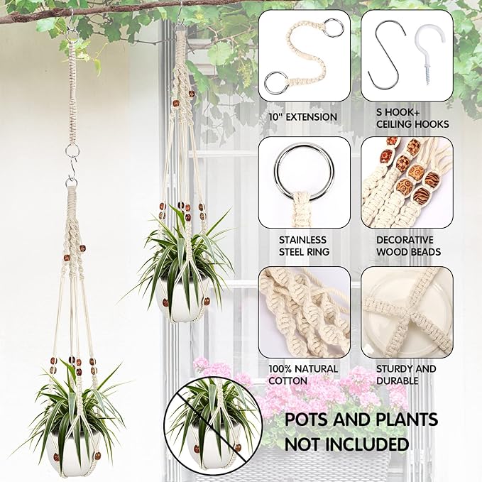 Augshy Macrame Plant Hanger - Image 5