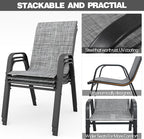 Patio Chairs Set of 6, Stackable Outdoor Dining Chairs - Image 5