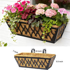 2 Pack 16 Inch Window Boxes Planters Railing Planter Box - Image 6