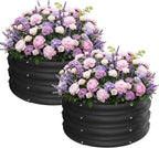 ZXZYHFTY Round Galvanized Raised Garden Bed kit, Round Large Metal Raised by ZXZYHFTY