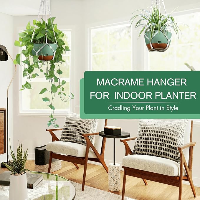 Set of 2-8 Inch Hanging Planters - Image 2