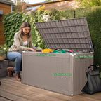 120 Gallon Outdoor Deck Box, Lockable Waterproof Outdoor Storage Boxes - Image 2