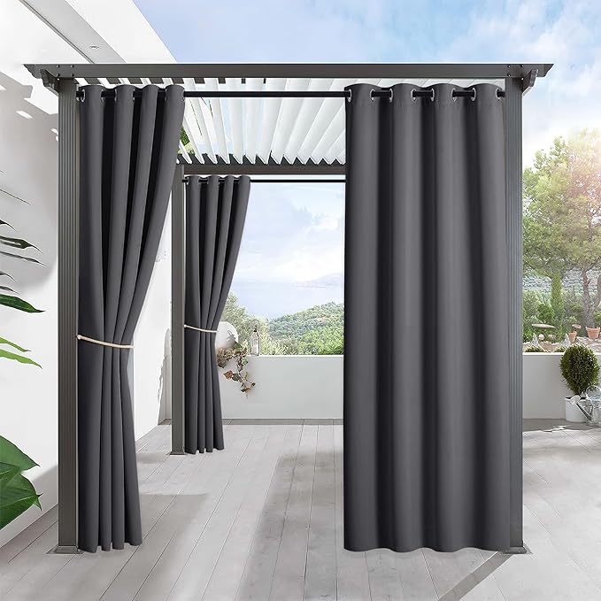 RYB HOME Outdoor Pergola Curtains by RYBHOME
