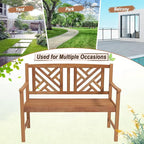 Giantex Outdoor Wooden Garden Bench - Image 9