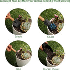 5Pcs Succulent Tools, Mini Garden Tools, Plant Potting Mat as Plant Accessories - Image 3