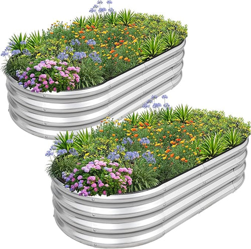 1MORE Galvanized Raised Garden Bed- Planter Garden Boxes Outdoor, Raised Beds by 1MORE