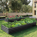 10×3×1FT Galvanized Raised Garden Bed Kit, Metal Planter Boxes, Large Outdoor - Image 5