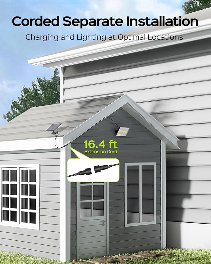 JACKYLED Motion Sensor Flood Lights, 113 LED Cool White Solar Lights - Image 2
