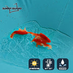 SUNNY GUARD Waterproof Sun Shade Sail 7' x 13' Turquoise Blue Rectangle UV - Image 2