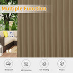 Easy-Going Outdoor Patio Curtains Detachable Tab Top Windproof Weatherproof - Image 5