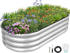 1MORE Galvanized Raised Garden Bed- Planter Garden Boxes Outdoor, Raised Beds by 1MORE
