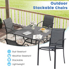 VICLLAX 5 Pieces Patio Dining Set, Outdoor Furniture Set Includes 41.2" Round - Image 4