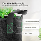 VIVOSUN 5-Pack 7 Gallon Plant Grow Bags, Heavy Duty Thickened Nonwoven Fabric - Image 4