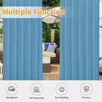 Easy-Going Outdoor Patio Curtains Detachable Tab Top Windproof Weatherproof - Image 5