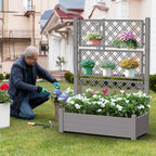 Raised Garden Bed with Trellis for Climbing Plants, 43.43" L x 18.27" W x - Image 6