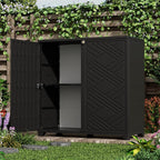 ADDOK Indoor Outdoor Plastic Storage Cabinet 34"x15"x34" - Image 5