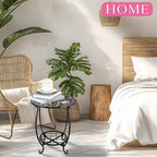 Outdoor Side Table Round Small Mosaic Patio Accent Indoor End Plant Coffee Tea - Image 5