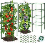 3 Pack Square Tomato Cages for Garden, 42 Inches Heavy Duty Metal Tomatoes - Image 7