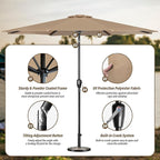 Simple Deluxe 9' Patio Umbrella Outdoor Table Market Yard Umbrella - Image 2