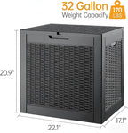 Outdoor Storage Box, Resin Deck Boxes Indoor and outdoor, Waterproof Storage - Image 2
