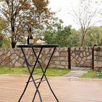 Cocktail Table 28in High Top Round Folding Indoor Outdoor, Plastic Bar Height - Image 2