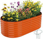 Galvanized Metal Planter Raised Garden Bed Kit by ZFHgarden