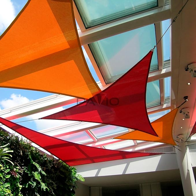 Patio Paradise 15' x 15' x 15' Sun Shade Sail Triangle Canopy Shade Cloth - Image 6