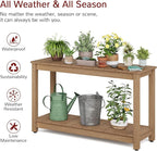 Stoog All-Weather Patio Console Table, 2-Tier Outdoor Table - Image 4