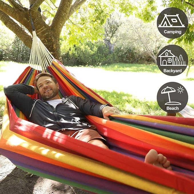 Brazilian Double Hammock with Tree Straps, Extra Large 240x160cm, 2 Persons - Image 4