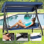 HOMREST 3 Seat Outdoor Porch Swing - Image 6