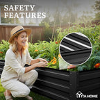 YITAHOME 4pcs 12x4x1 ft Galvanized Raised Garden Bed Kit, Large Metal Planter - Image 6