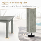 LUE BONA Outdoor Coffee Table, HDPS Patio Coffee Tables - Image 5