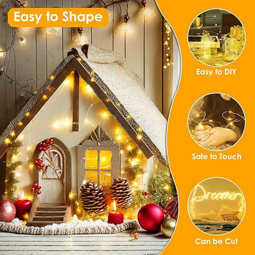 4Pack 240LED Christmas Fairy Lights Battery Operated - Image 2