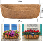4 Pack Coco Liners for Window Planter Box - 24in 100% Natural Coconut Coir - Image 5