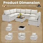 9 Piece Outdoor Patio Furniture Set - Image 8