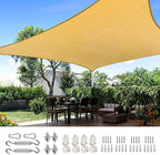 Quictent 20x16ft Rectangular Sun Shade Sail 185G HDPE Canopy 98% UV Block by QUICTENT