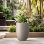 Kante 21.7 Inch Tall Concrete Planter, Large Indoor Outdoor Plant Pot - Image 6