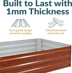 Sunnydaze 11.75" H Raised Metal Garden Bed - Image 2