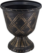 Arcadia Garden Products PL61GD Lattice Plastic Garden Urn, Classic Decorative - Image 2
