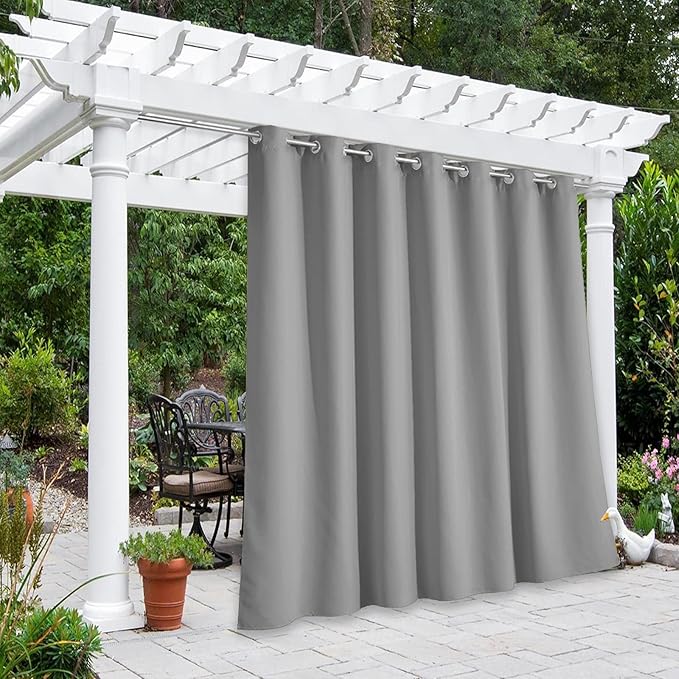 NICETOWN Outdoor Curtain for Patio Waterproof, Rustproof Grommet Thermal by NICETOWN