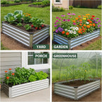 2 Pack 6x1.5x1FT Galvanized Metal Raised Garden Bed Kit - Image 5